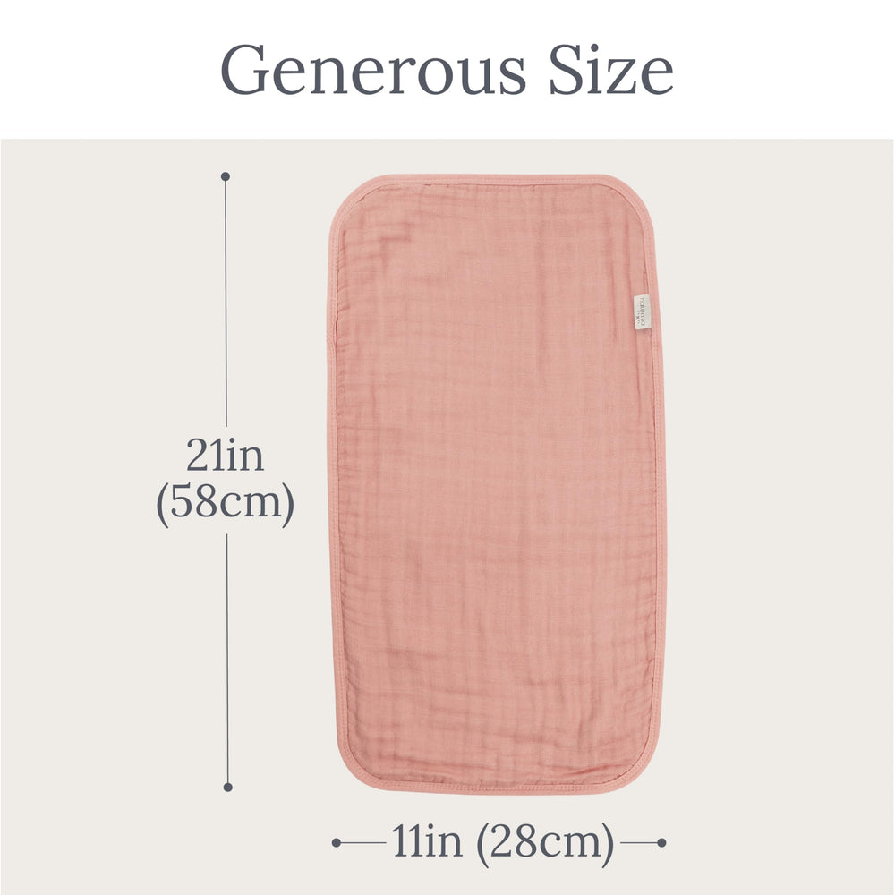 Natemia multipurpose baby essential for burp rags, towels, and teething drool.