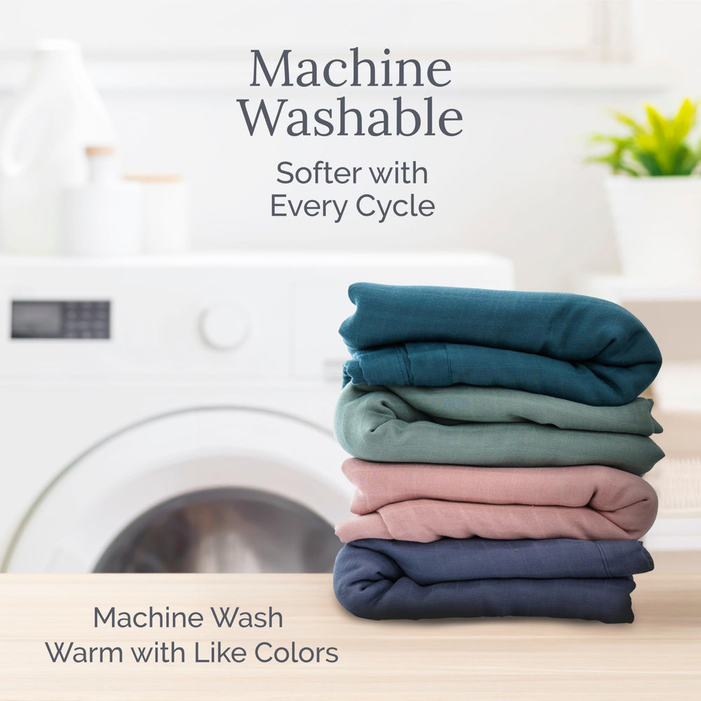 Natemia XL Muslin Baby Blanket machine washable for easy care after daily use.