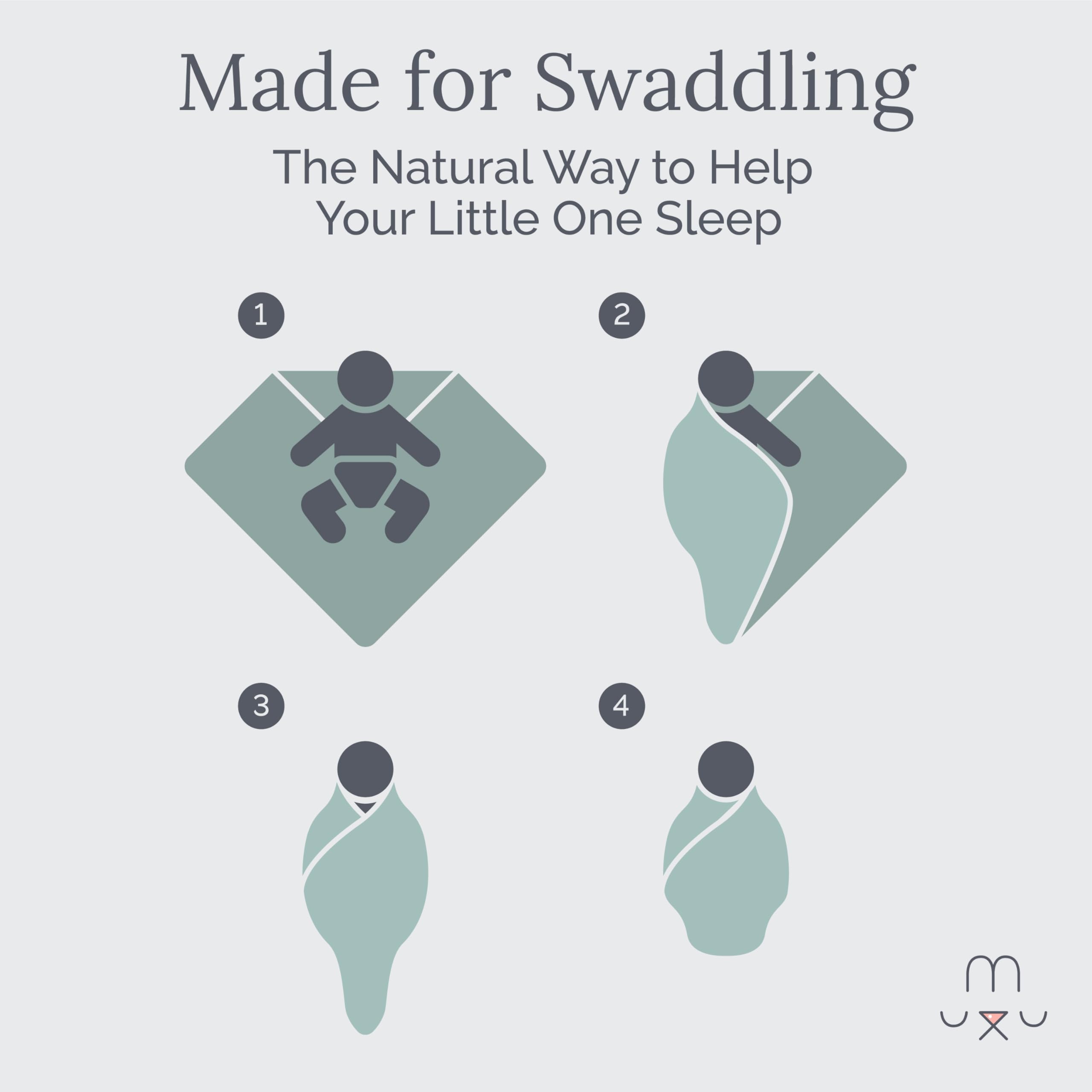 Natemia XL Muslin Baby Blanket six-layer muslin for lasting durability and softness.