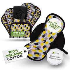 Natissy non-slip pad on underwear grip keeps pad securely in place during daily activities.