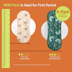 Natissy pad with three snaps and extendable wings for a customizable fit.