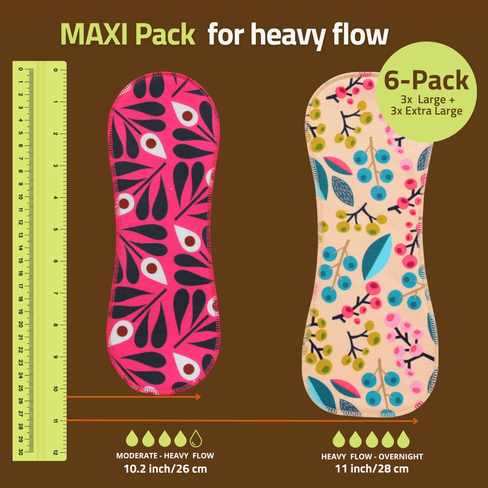 Natissy 3 L and 3 XL pads in a pack for flexible protection.
