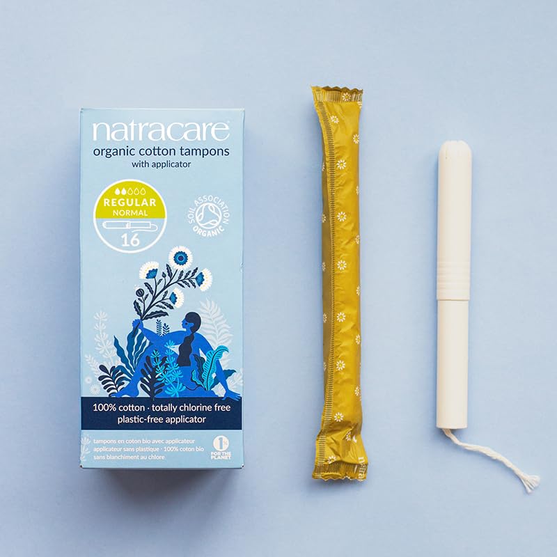 NATRACARE biodegradable & compostable tampon components on display