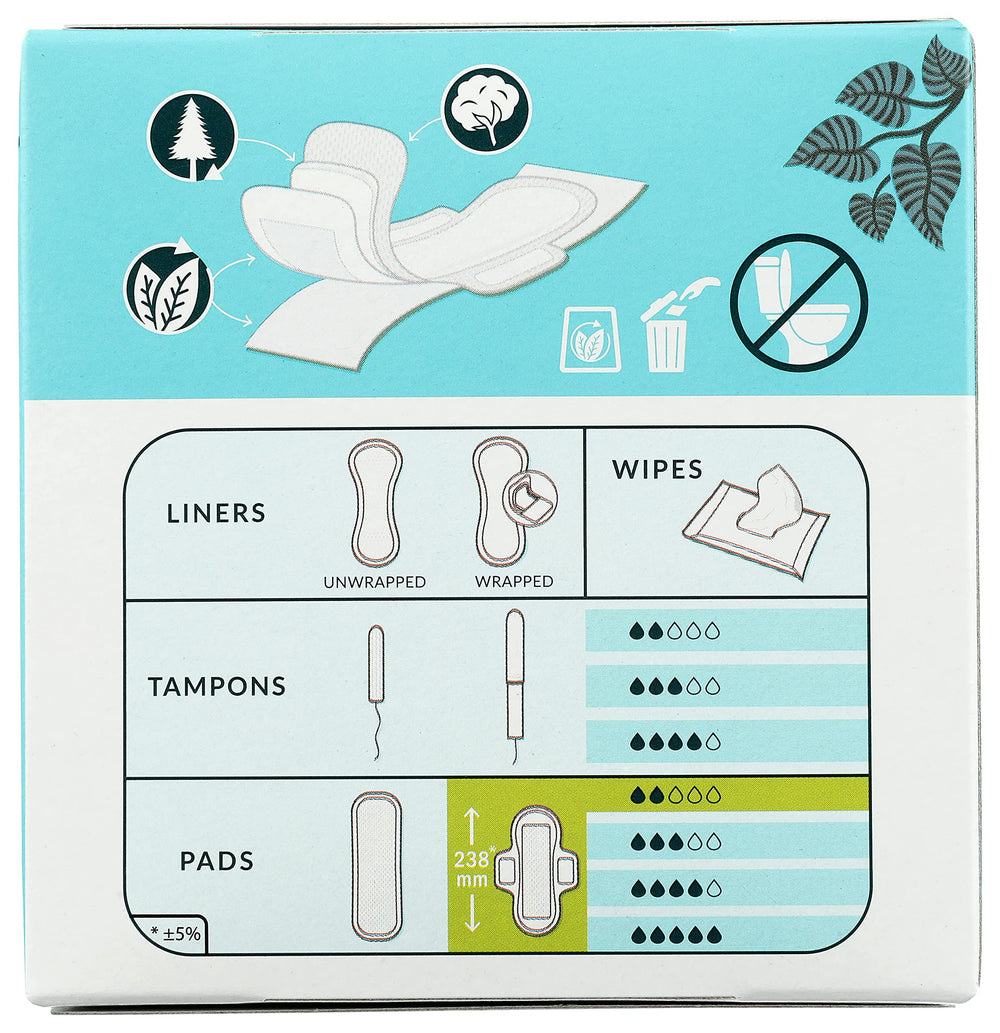 Natracare biodegradable materials image showing plant starch and cellulose pulp.