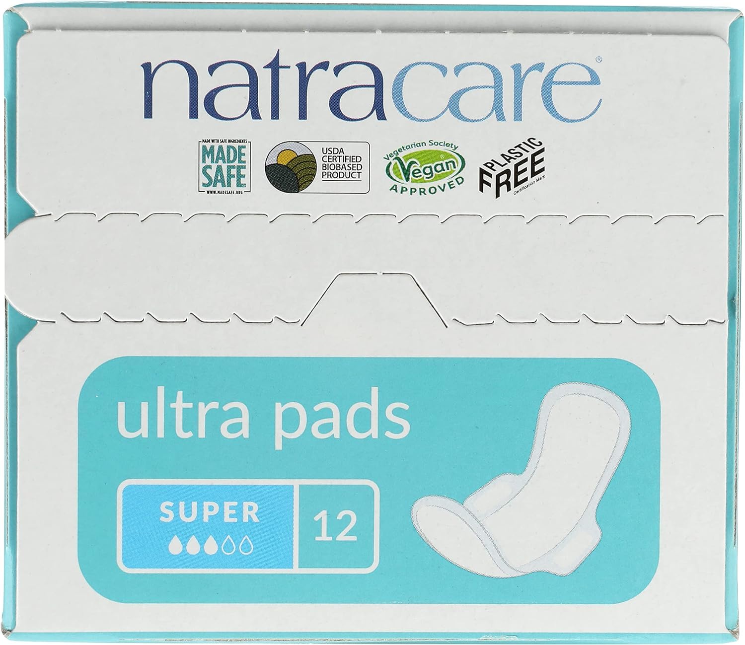 Natracare biodegradable purse pack keeps pads portable and discreet.