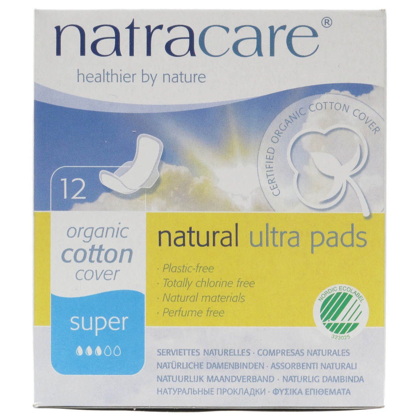 Natracare biodegradable purse-pack wraps for discreet, convenient use on the go.
