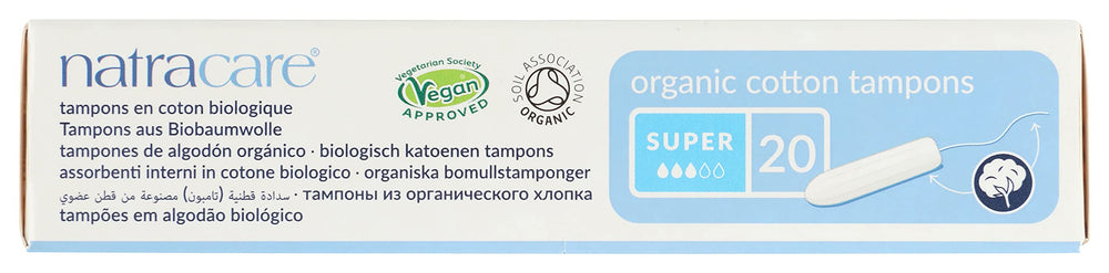 Natracare compostable packaging complements sustainable product use.