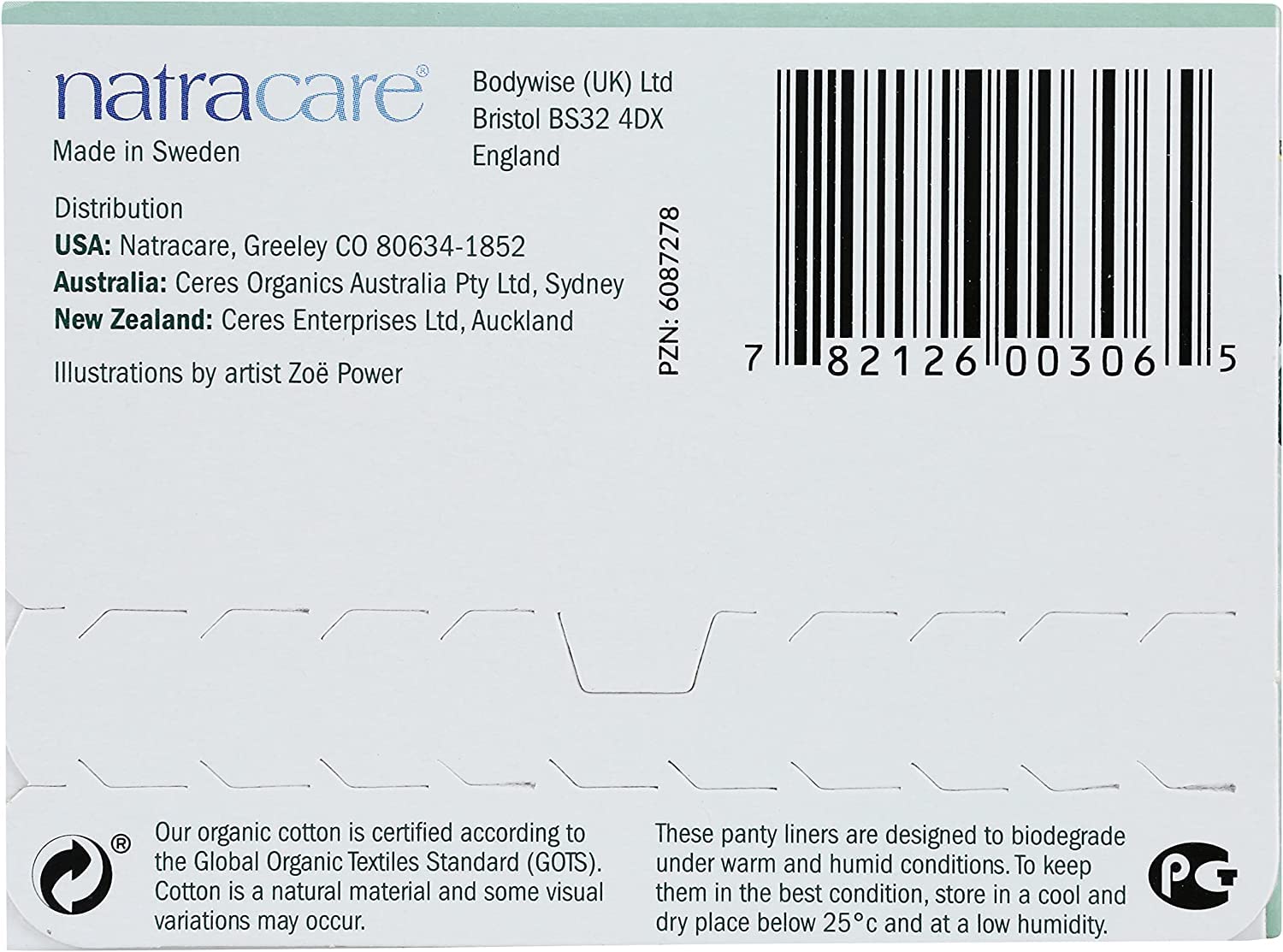 Natracare texture close-up reveals soft organic cotton surface