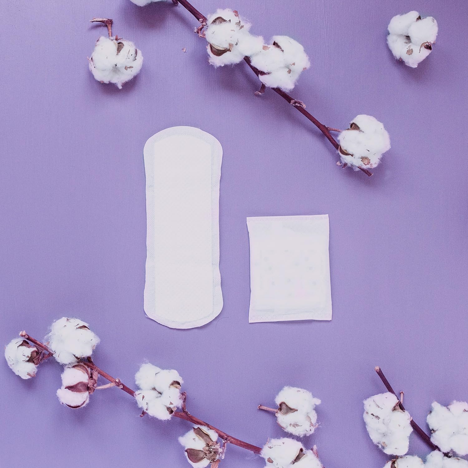Natracare Dry and Light slim pads shown with a discreet profile for everyday wear.