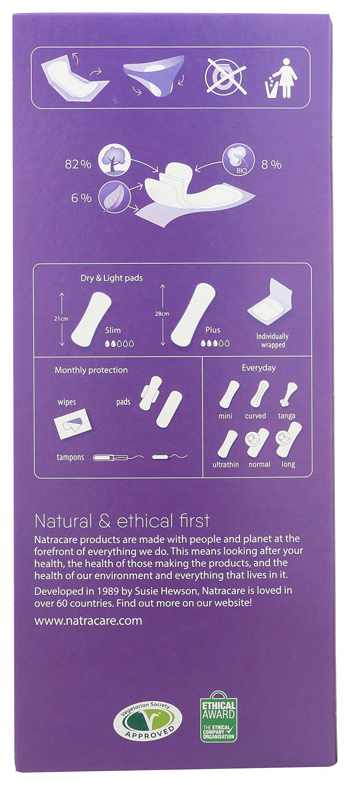 Natracare packaging highlighted plastic-free approach for eco-conscious shoppers
