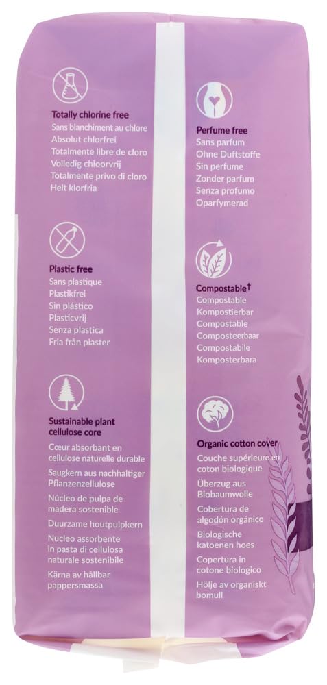 Natracare Maxi Pads Super with double absorbent core keep you dry.