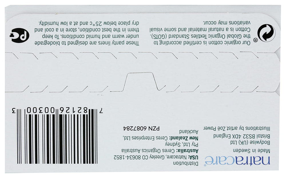 Natracare eco packaging emphasizes recycled cardboard and vegetable-based ink.