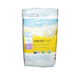Natracare night-time pads overnight 3-pack packaging showing reliable protection for heavy flow