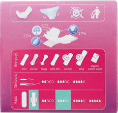 Soft organic cotton absorbent core from Natracare Ultra Extra pads with wings