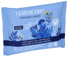 Natracare Organic Cotton Intimate Wipes soft fabric texture for comfortable daily use.