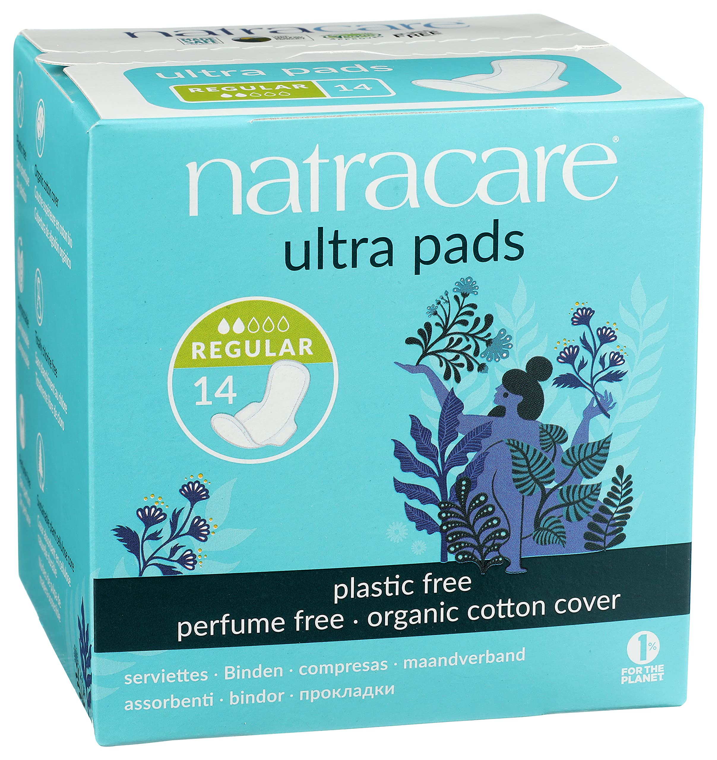 Natracare organic cotton pad close-up showing soft texture for sensitive skin.