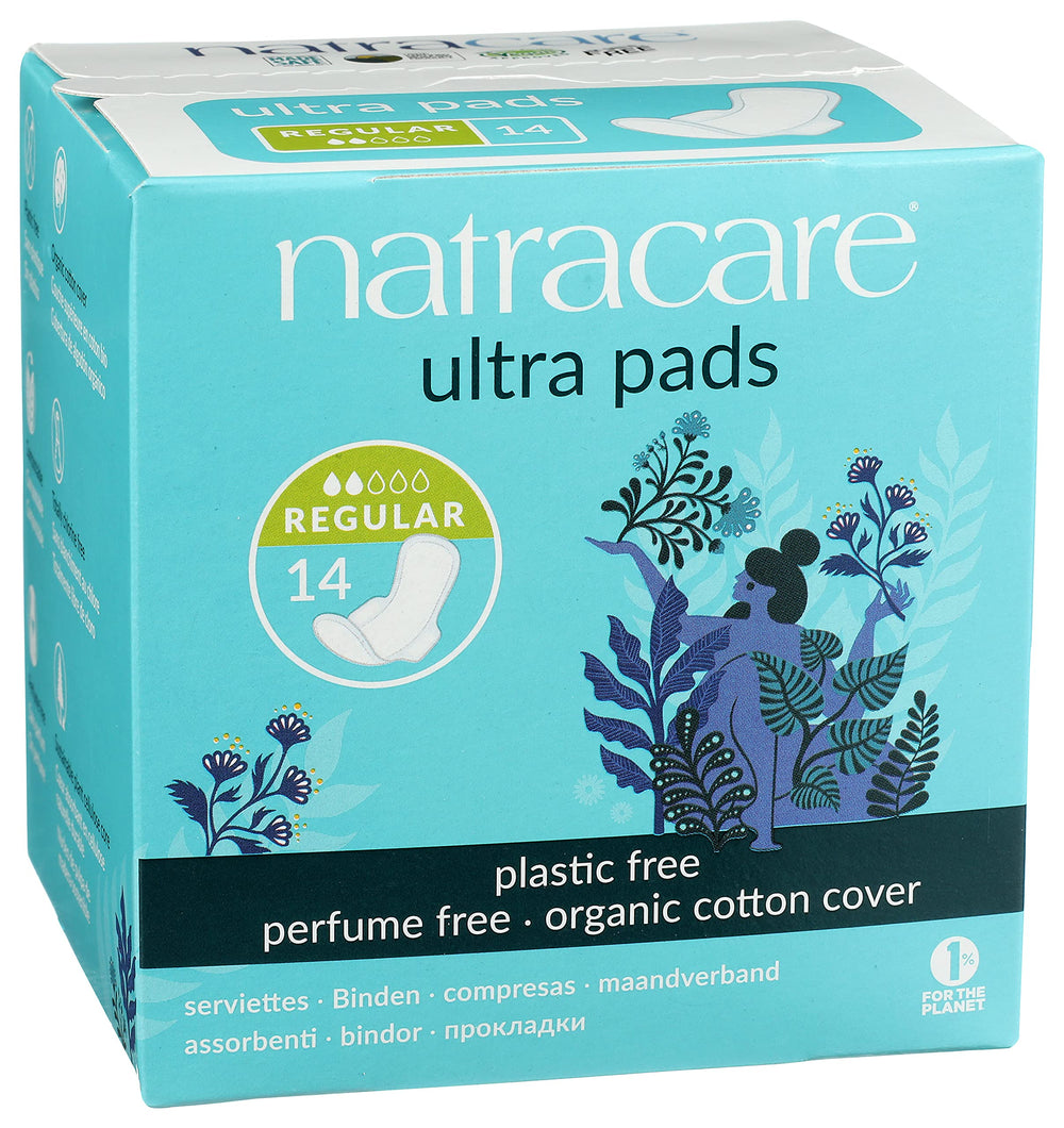 Natracare organic cotton pad close-up showing soft texture for sensitive skin.