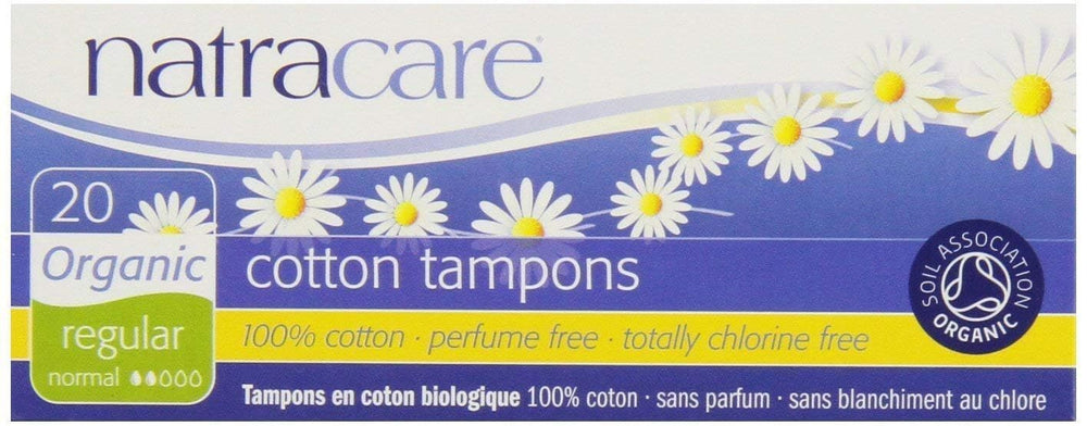Natracare Organic Regular Tampons box set with three cartons, an eco-friendly stocking option.