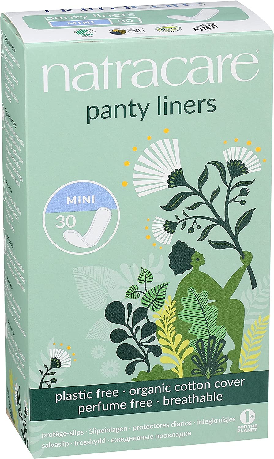 Natracare panty liners mini compostable materials for eco-friendly daily protection