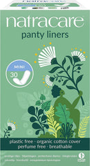 Natracare panty liners mini pack cover features organic cotton for breathable daily wear