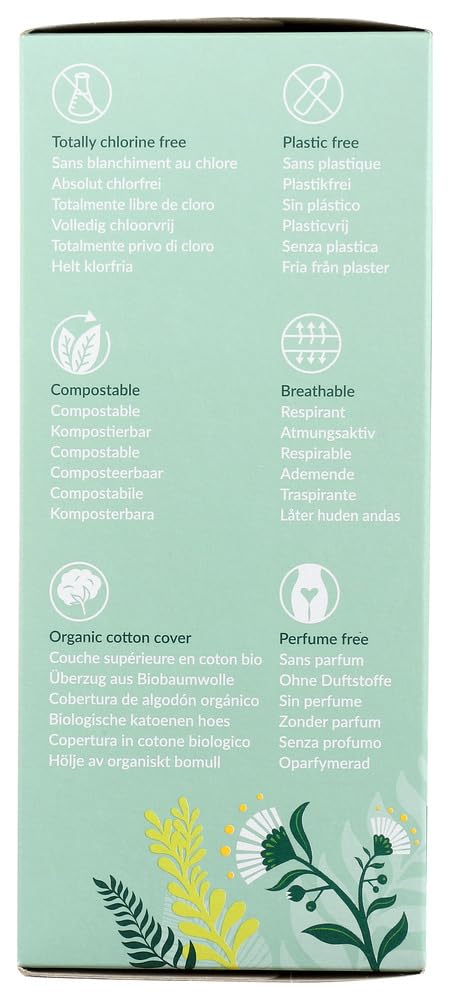 Natracare liner with soft organic cotton cover for breathable daily comfort.