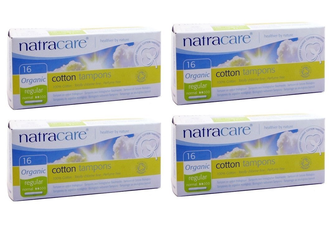 Natracare regular tampons with applicator in a 4-pack for easy everyday use