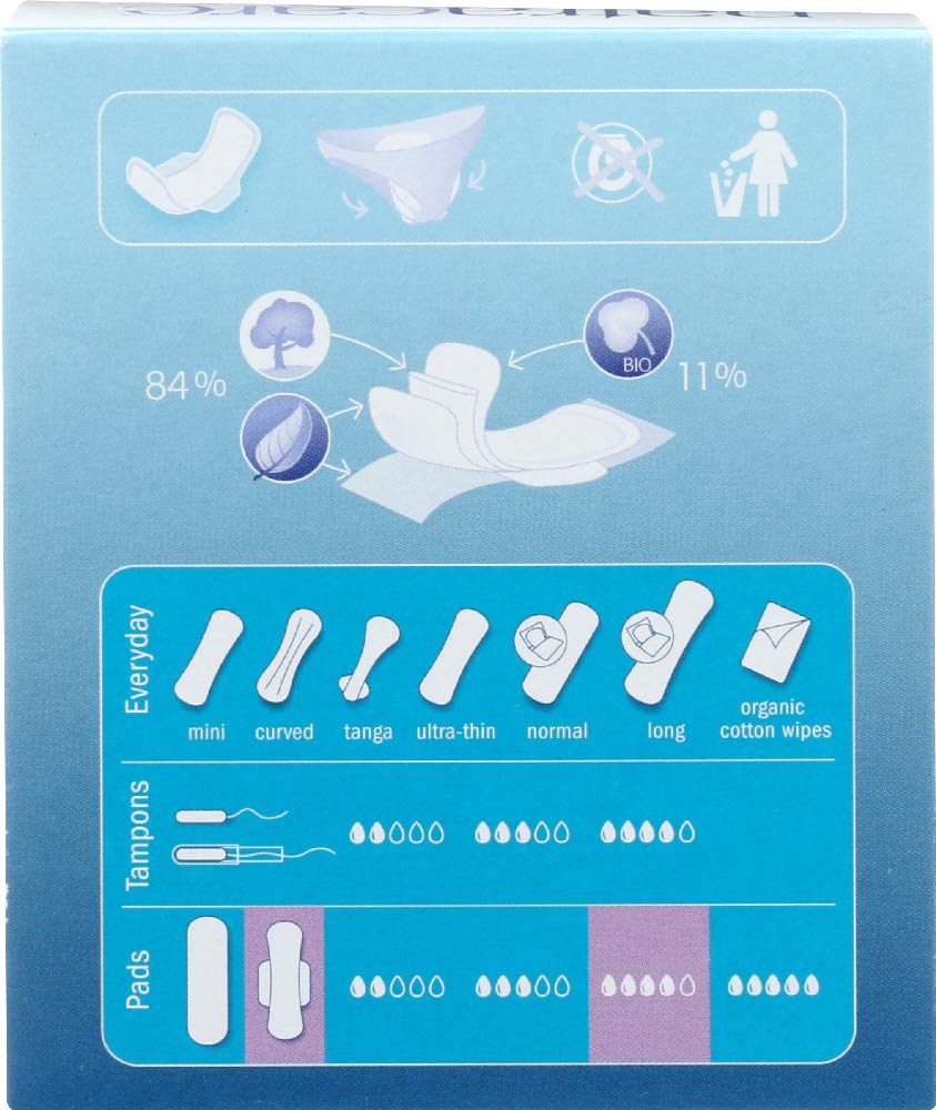 Natracare Ultra Long Pad 3104 sealed pack for travel-friendly use.