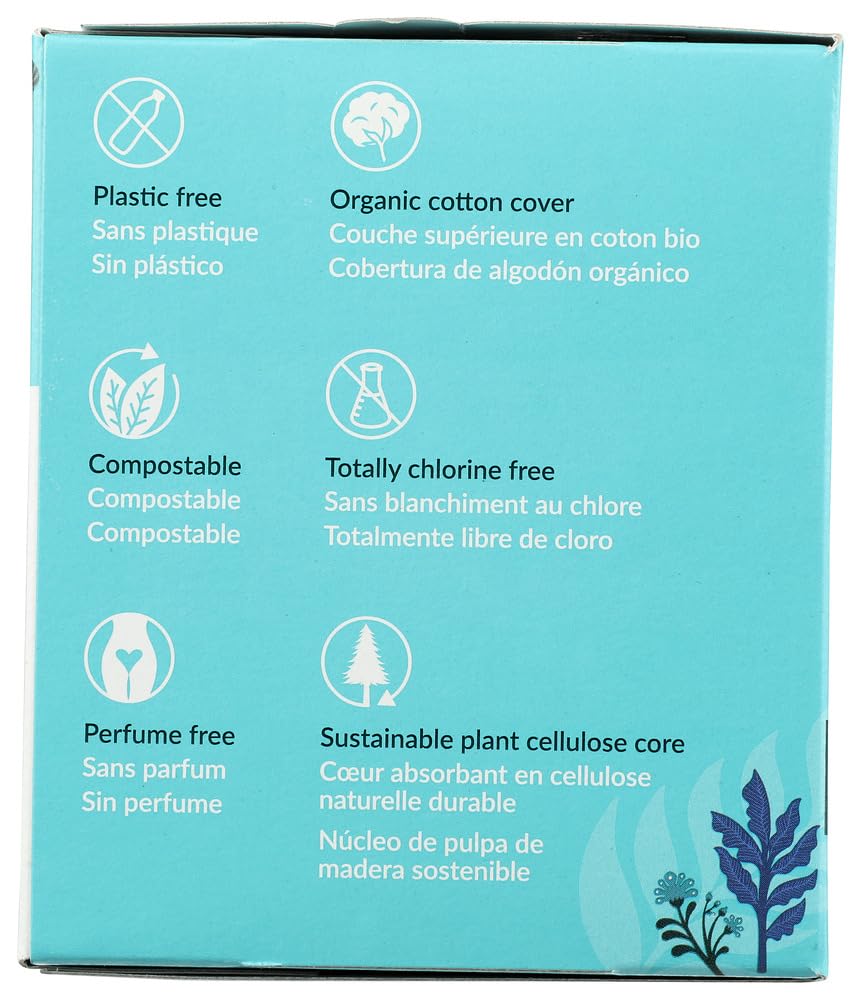 Natracare Ultra pads with wings highlight absorbent core to help stay dry.