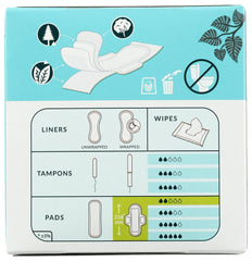 Natracare Ultra pads with wings demonstrate secure fit with wings for active days.