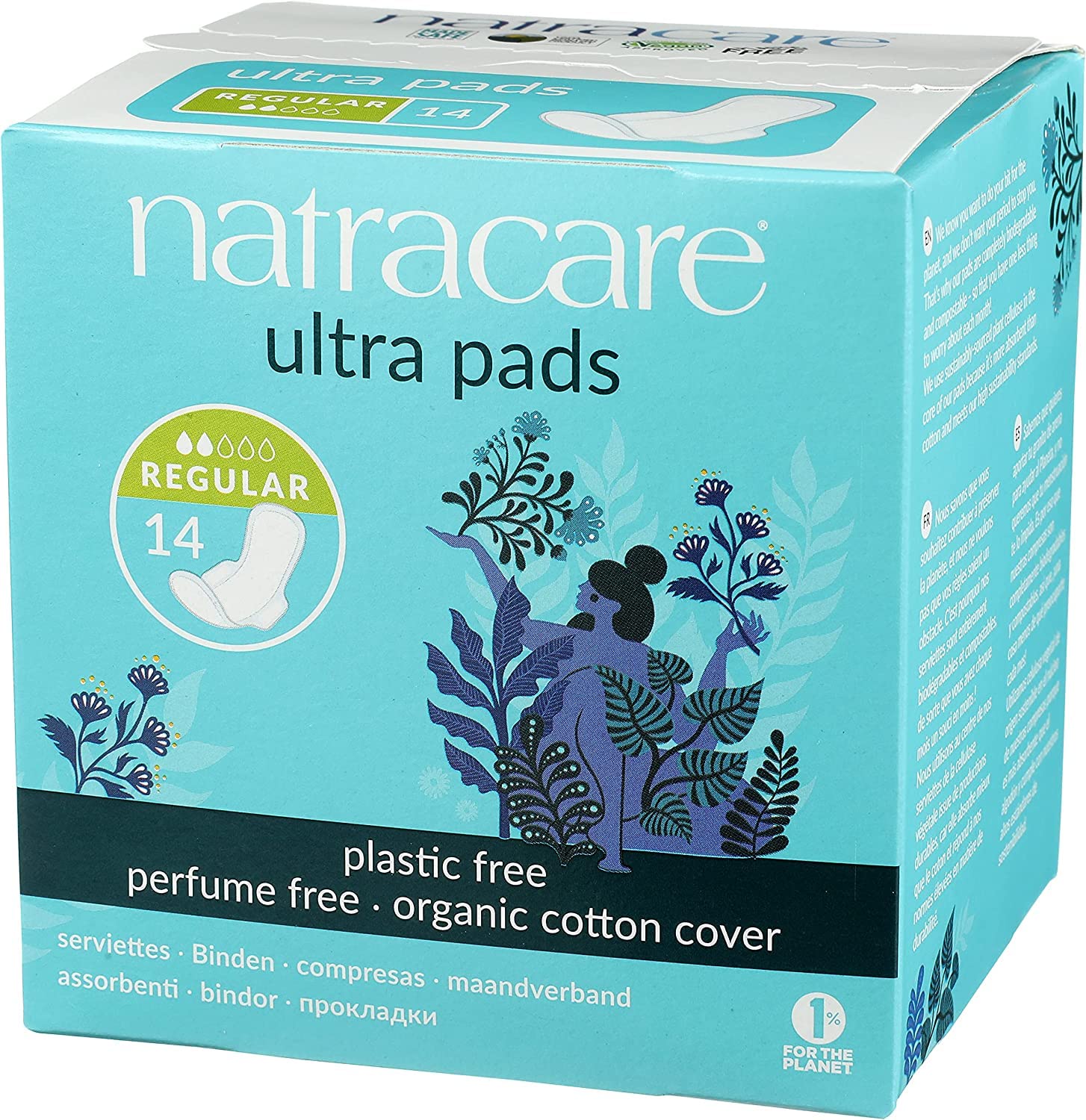Natracare Ultra With Wing pads absorbent core closeup