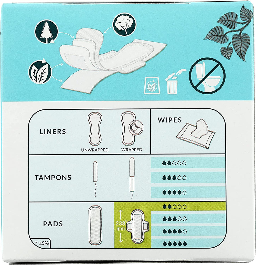 Natracare Ultra With Wing pads slim profile for discreet wear
