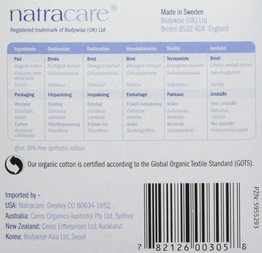 Natracare vegan product with ethical sourcing across the supply chain.