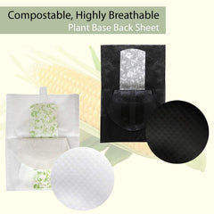 Natratouch compostable bamboo charcoal regular pad flatlay, showcasing soft, breathable surface.