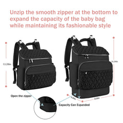 Natufuse diaper bag with 13 pockets keeps bottles, wipes, and gear neatly organized
