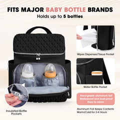 Natufuse insulated bottle pockets keep drinks cool or warm on outings