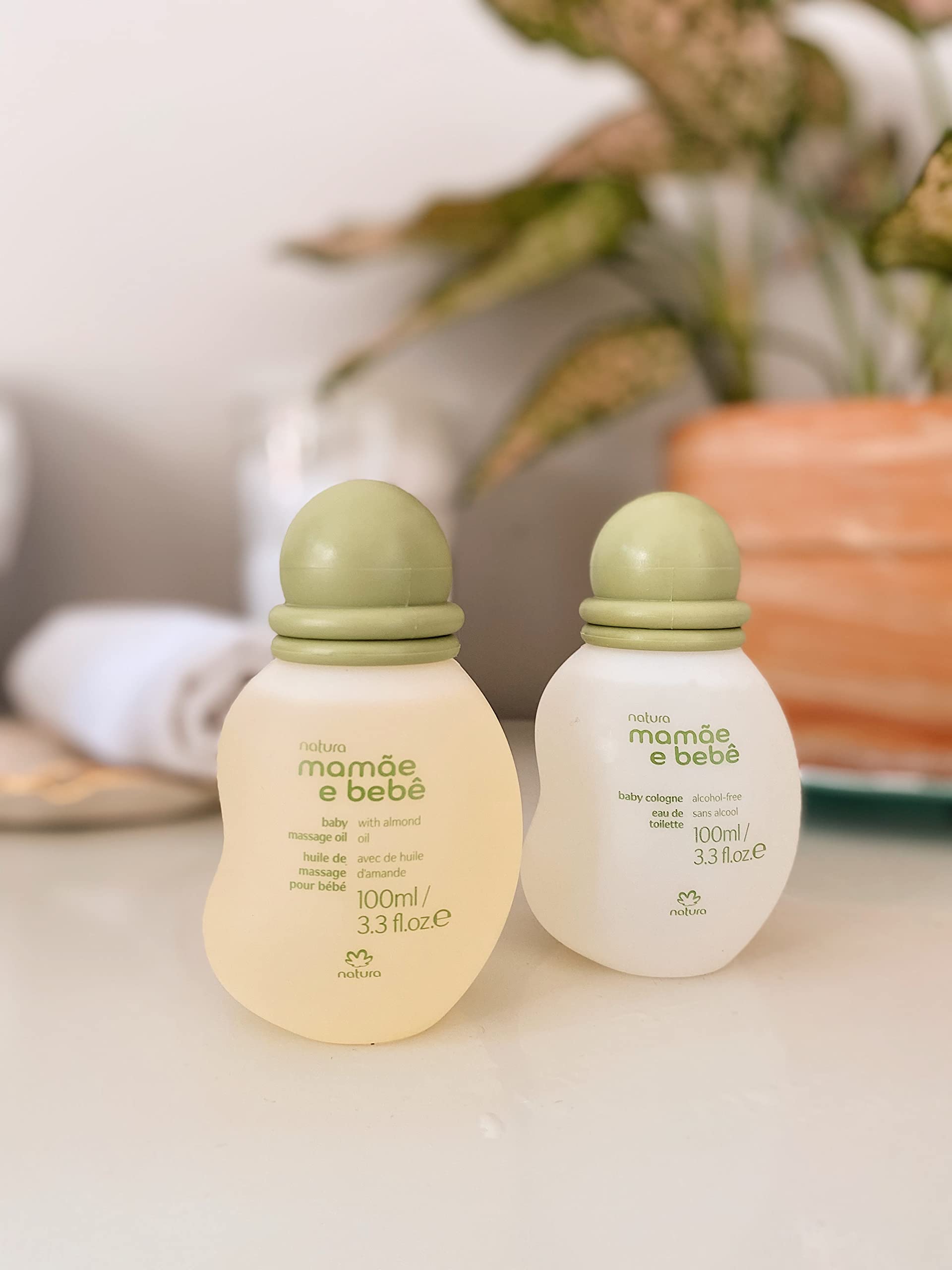 Natura Baby Cologne label detail communicates clean branding and care