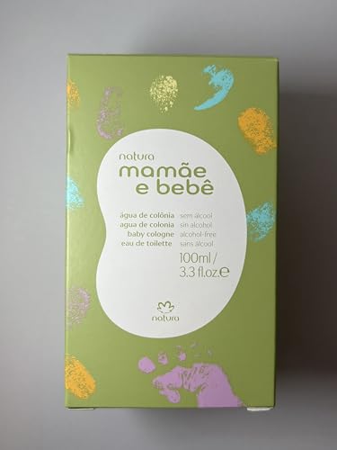 Natura Mom & Baby Cologne bottle highlights the alcohol-free formula for daily safety.