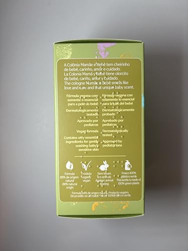 Natura Mom & Baby Cologne demonstrates hypoallergenic care suitable for sensitive skin.