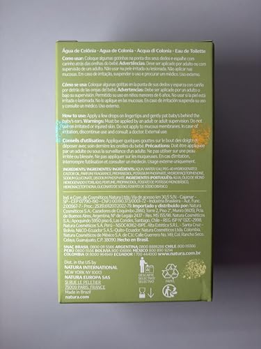 Natura Mom & Baby Cologne showcases vegan, cruelty-free ingredients for ethical daily use.