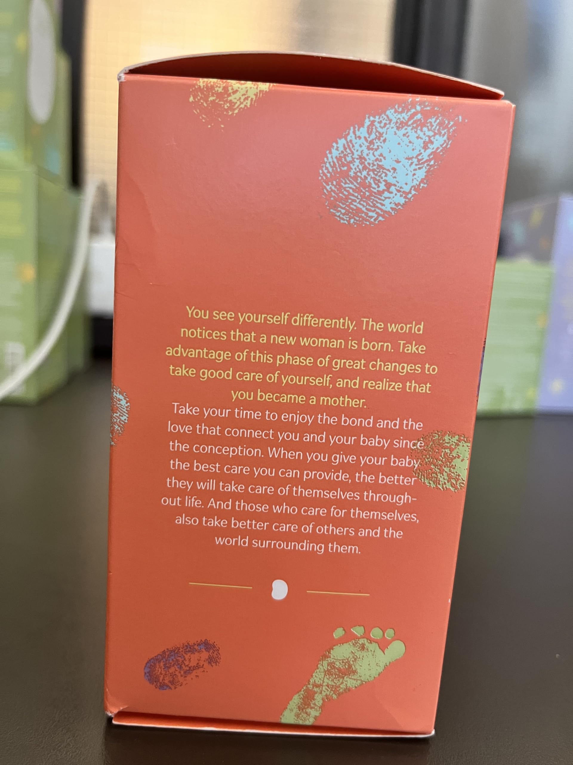 Natura Mom & Baby forest-origin ingredients label emphasizing natural origin and clean formula.