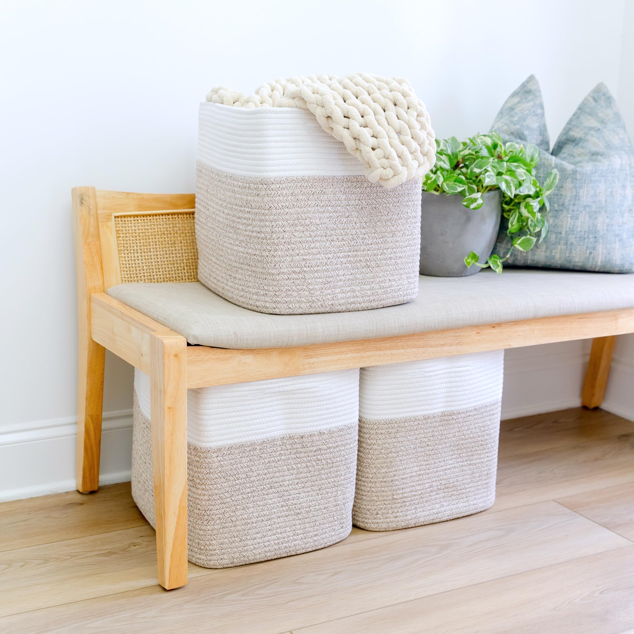 NaturalCozy baby nursery storage bin keeping essentials tidy
