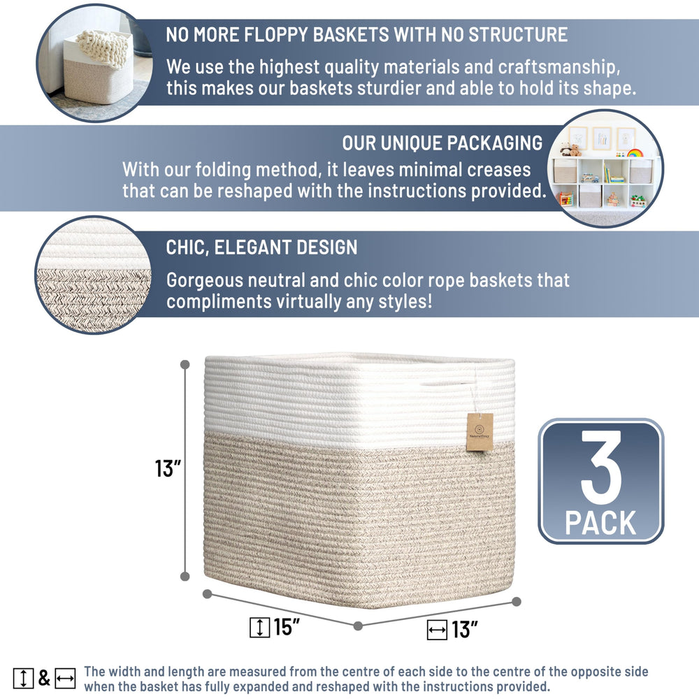 NaturalCozy folding method shown to help shape the bins easily