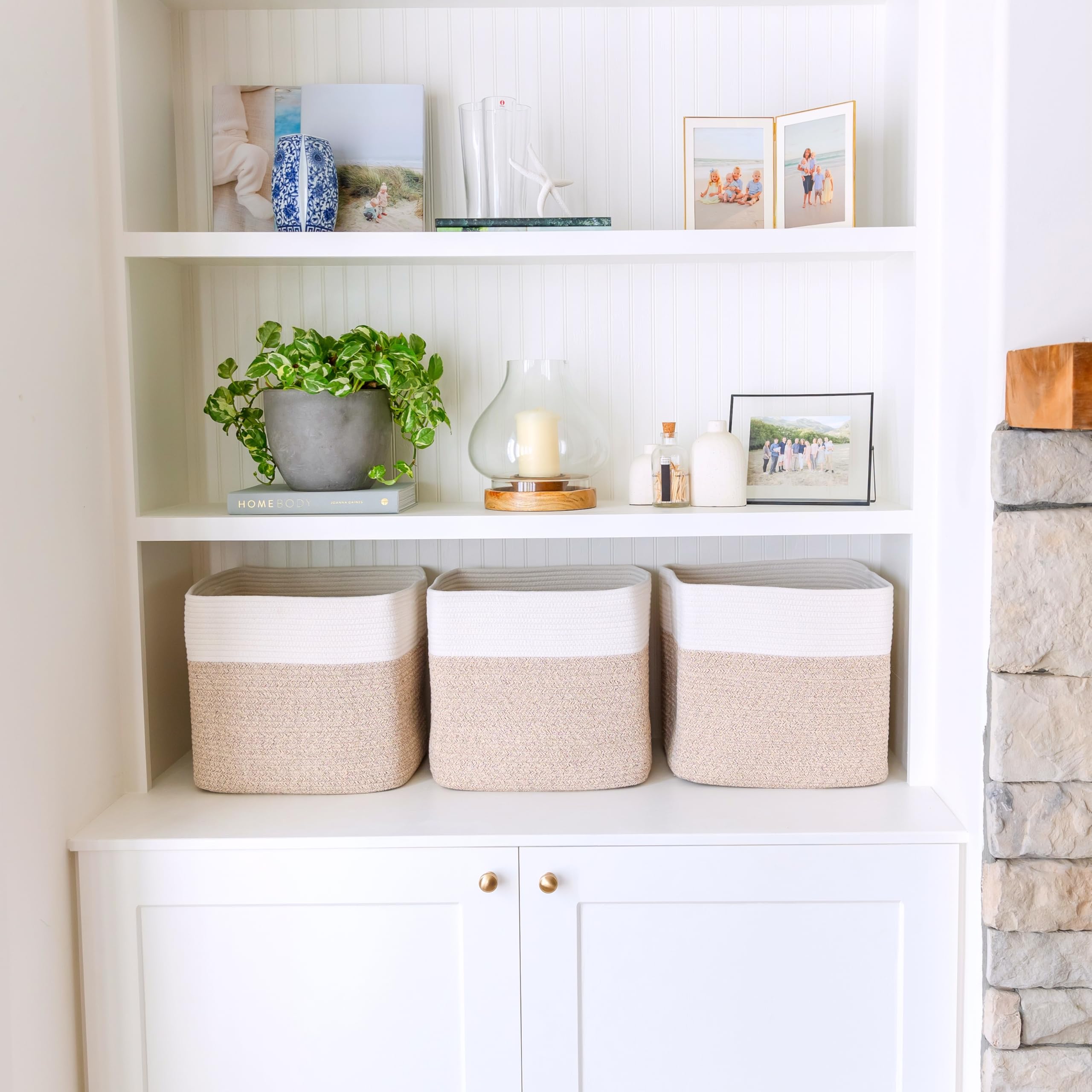 NaturalCozy toy organization bin ideal for kids' rooms