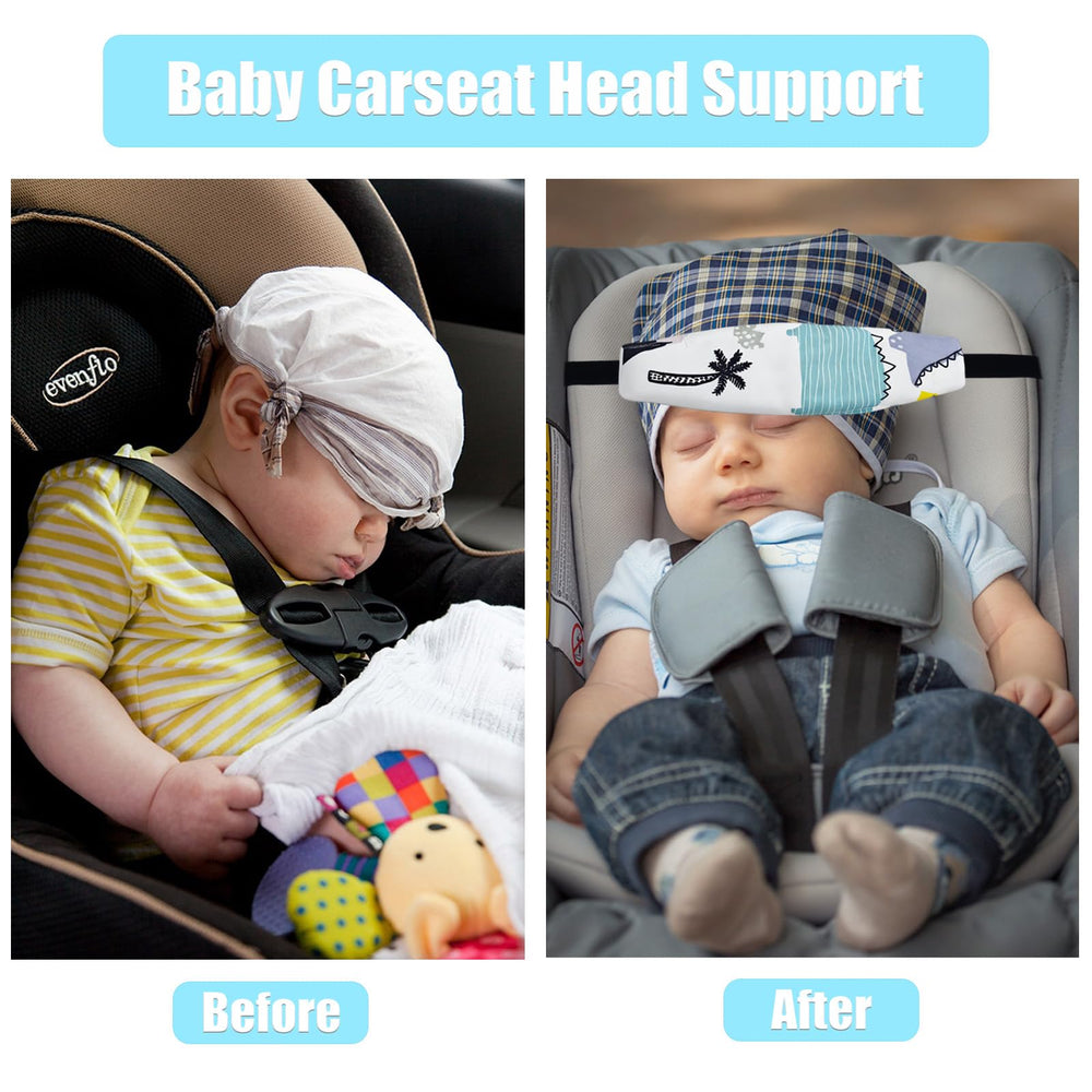 Naturahand head support band pattern 2 for strollers supports relaxed naps