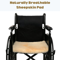 Natural Design Architecture Lifestyle N medical sheepskin mattress pad 24x72 adapts to bed or chair for support.