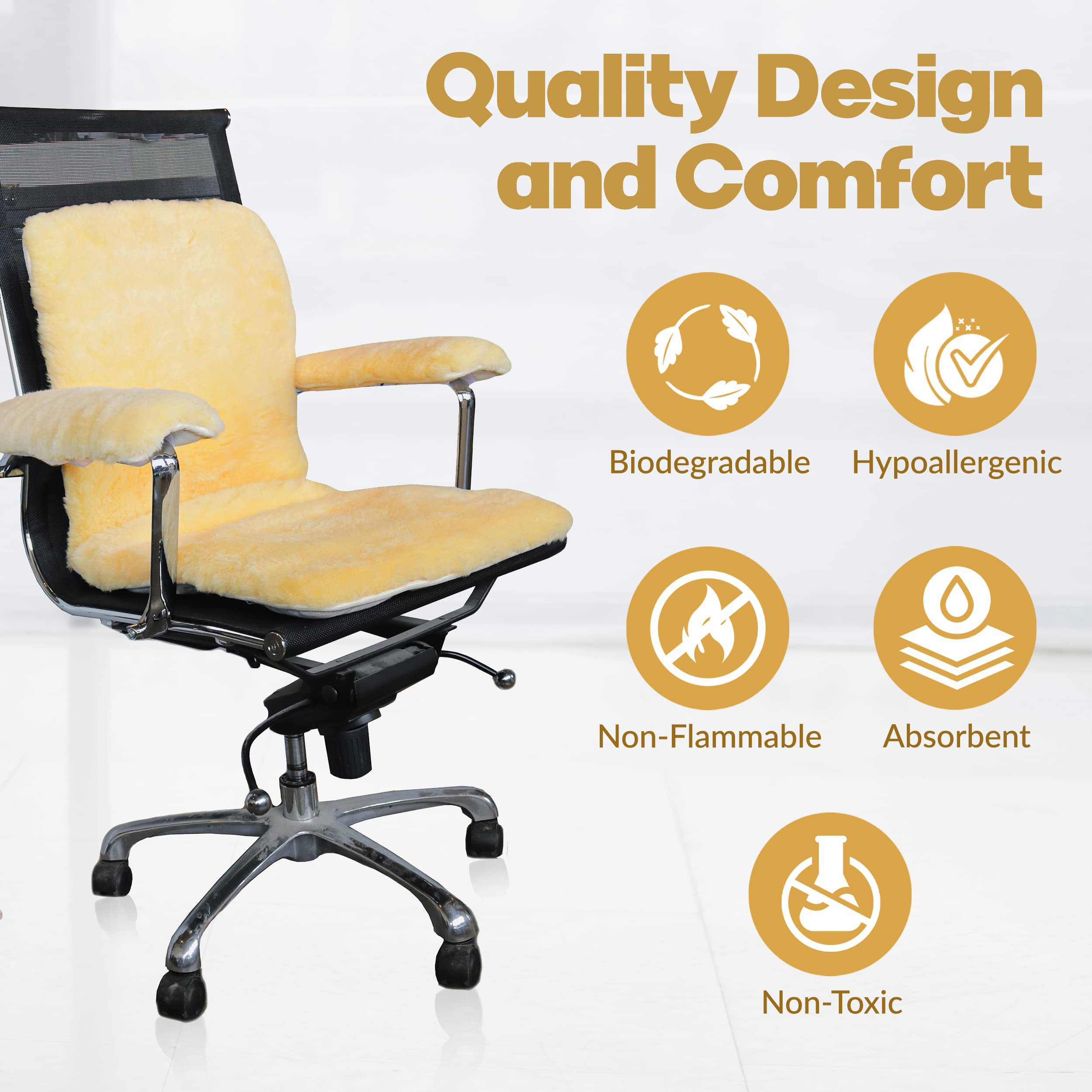 Natural Design Architecture Lifestyle N 30x60 support cushion with non-slip back supports long seating sessions.
