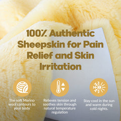 Natural Design N natural sheepskin bed pad 26x66 adapts to curves for comfort.