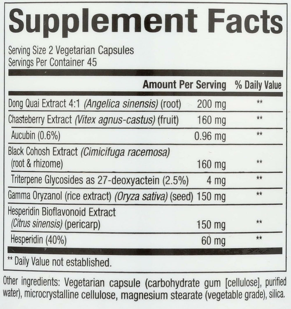 Natural Factors MenoSense Veg-Capsules close-up showing vegan capsules for daily menopause support.