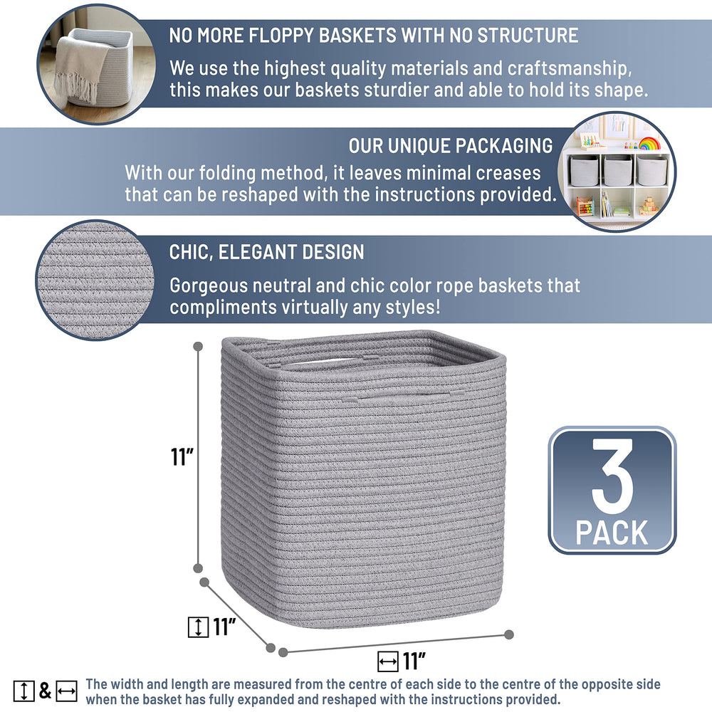 NaturalCozy 11-inch cube space highlights extra storage for toys and blankets.