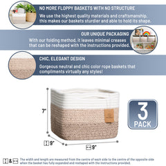 NaturalCozy 3-pack on shelf demonstrates compact organization solution for small spaces.